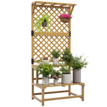 Estantería para Planta Marrón 75 x 50 x 166 cm