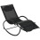Outsunny Mecedora de Exterior Negro 155 x 61 x 88 cm 1