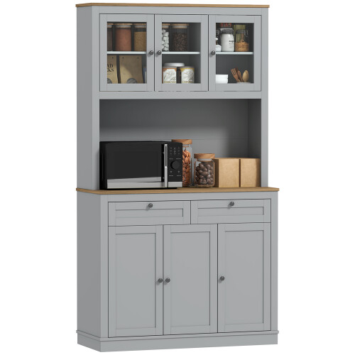 Homcom Alacena de Cocina Gris 100 x 40 x 180 cm