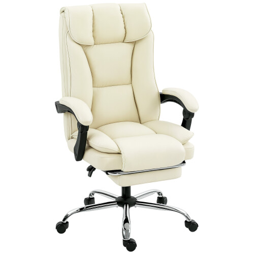 Homcom Silla de Escritorio Beige 66 x 72 x 121 cm