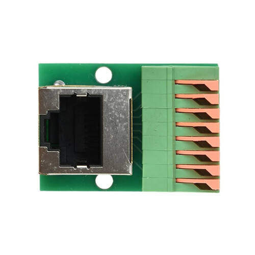 4 PCS RJ45 Network Terminal Block, 8-Pin, Tool-Free DIN Rail Mount, Cat.5e Network Socket Push-in Terminal 1