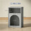 Bedside Table with 2 Open Compartments - Grey 5