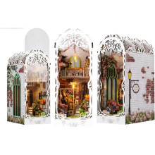 Bücherregal - DIY-Bausatz 3D-Modell Buchstütze - Gemütliches Haus Creanook - 11 x 19 x 29 cm