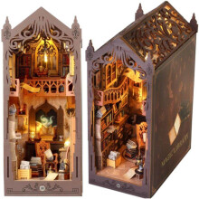 Bücherwinkel - DIY-Kit zum Bau eines 3D-Modells Buchstütze - Magische Buchhandlung Creanook - 11 x 18 x 26 cm