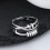 925 Silver Adjustable Anxiety Ring for Women - Size 4 2