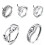 925 Silver Adjustable Anxiety Ring for Women - Size 4 3