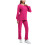 Women's Solid Scrubs Set Red 2X Loose Trousers Long Sleeve 2