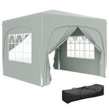 Carpa Plegable Gris 300 x 300 x 273 cm