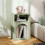 Bedside Table with 2 Open Compartments - Light Green 4