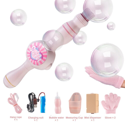 Smoke Bubbles Machine with Elastic Fog Wand