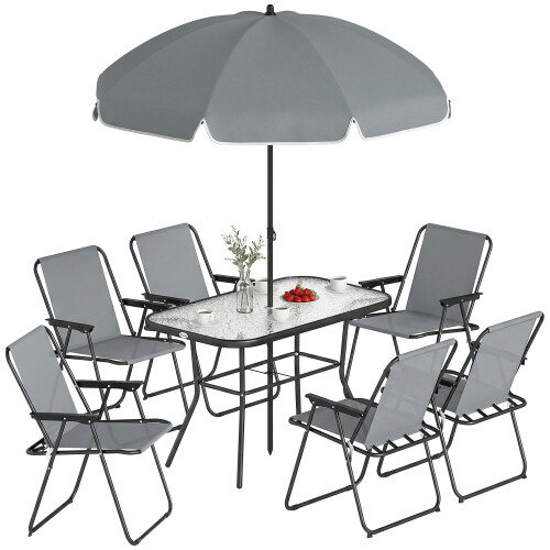 Outsunny Conjunto de Jardín Gris 119 x 68 x 70 cm