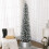 7ft Artificial Snowy Pencil Christmas Tree - White 4
