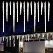 Meteor Shower Lights Outdoor Icicle 16.5 Inch 10 Icicles