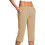 Women's Capris Leggings with Pockets Khaki 2XL 1