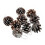 Pinecone Christmas Decoration Silver 9-Piece Set 1.6 Inch 3