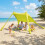 Outsunny Toldo de Playa Verde 208 x 200 x 200 cm 5