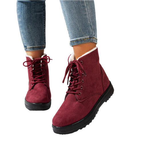 Willtoo Women's Winter Ankle Boots Red 1