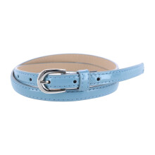 CTM Women's 1/2 Inch Skinny Dress Belt Patent Faux Leather