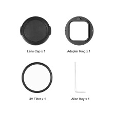 Lens Filter Adapter Ring with UV Filter and Lens Cap for Insta360 Ace Pro 2 Action Camera