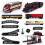 Model Railroad Train Set with Tracks and Carriages 4