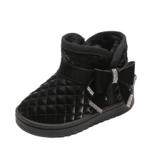 Toddler Winter Boots Faux Fur Lined Non-Slip Black