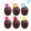 FRCOLOR Coconut Drink Cup Pink Plastic 6 Pcs 1