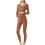 Women's Maternity Pajama Set Brown M 1