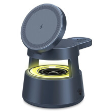 4-in-1 Magnetische Draadloze Oplader met LED-Lampje, Snellaadstandaard voor 16, 15, IWatch en voor Airpods