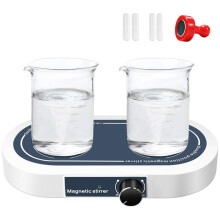 Agitateur Magnétique à Double Position, 2 Plaques D'Agitation de 500 Ml, 50-1500 Tr/Min, Contrôle Synchrone, pour Laboratoire, Prise US A.