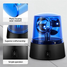 2 Luces Estroboscópicas Giratorias de 360 Grados, Luz Decorativa Azul para Discoteca, Bar y Fiesta.