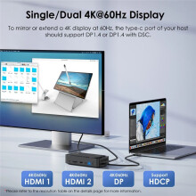WAVLINK USB C 13-in-1 Docking Station Triple 4K@60Hz Display M.2 PCIe/ SSD Enclosure for Professionals and Gamers AU Plug