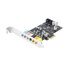 PCIE 7.1 Geluidskaart Stereo Paneel PCI-Express X1 PC Audio Adapter Desktop Computer Volume Geluid Converter