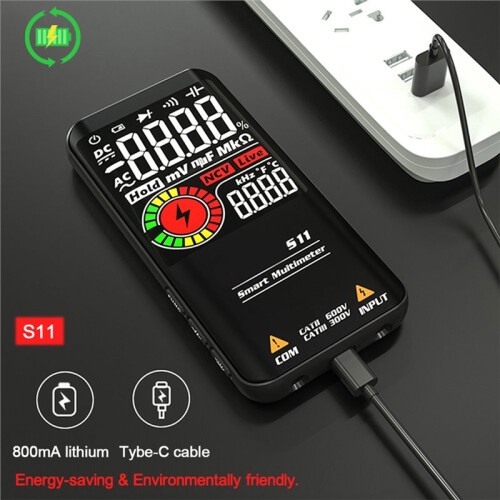 Handheld Digital Multimeter  9999 EMF Voltmeter  AC Voltage Capacitor Ohmic Diode Live Multifunction Tester