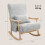 Homcom Silla Mecedora Gris 65 x 90 x 98 cm 6