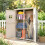 Outsunny Cobertizo de Madera Gris 127.5 x 50 x 164 cm 2