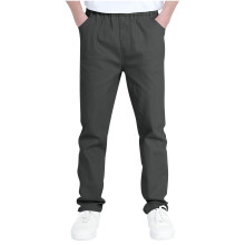 Boys Cargo Pants Elastic Waist Dark Gray 12-13 Years