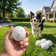 PawHut 6 Pack Dog Balls Toys, Indestructible Teething and Water ETPU Balls