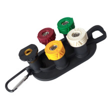 Lot de 5 Embouts de Nettoyeur Haute Pression à Connexion Rapide de 6,35 mm, Ensemble de Buses Multi-DegréS avec Support - Accessoires pour Nettoyeur