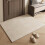 Striped Beige Polyester Area Rug 80 x 50 cm 1