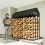 Outsunny Leñero Negro 186 x 70 x 185 cm 2