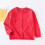 Kids Sweater Cardigan Long Sleeve Solid Knit Watermelon Red 2
