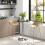 Homcom Mesa Alta Bar Marrón 60 x 60 x 91cm 6