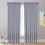 Translucent Voile Curtains 52x84 in Double Rod Pocket 1 4