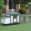 PawHut Gallinero de Madera Verde 196 x 76 x 97 cm 2