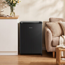 46L Freestanding Freezer, Single Door with Drawer, Black