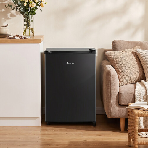 46L Freestanding Freezer, Single Door with Drawer, Black