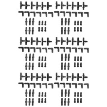 Kit de Raccords D'Irrigation pour Tube Goutte à Goutte -36 Tés, 36 Raccords, 36 Extrémités, 36 Coudes - Systèmes D'Arrosage Goutte à Goutte