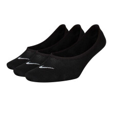 (5 UK-8 UK, Black/White) Nike Womens/Ladies Invisible Socks (Pack of 3)