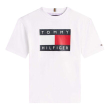 (4 Years, White) Tommy Hilfiger Childrens/Kids Heritage Flag Logo Regular T-Shirt