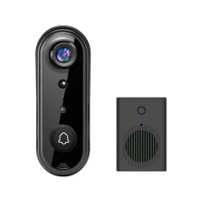 Draadloze Deurbel met Camera van 400 W, Geen Maandelijkse Kosten, Videodeurbel met Bel, Bewegingsdetectie, TweerichtingsAudio, Weerbestendig Volgens
